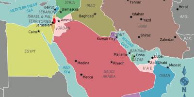 Карта Оман карте Ближнего Востока