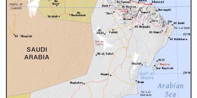 Карта Оман политический